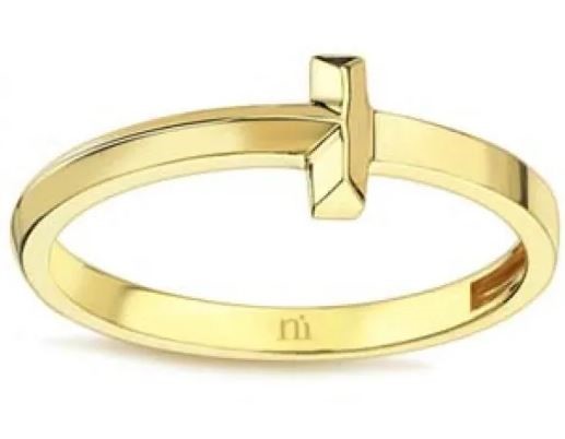 9K Yellow Gold BAR RING