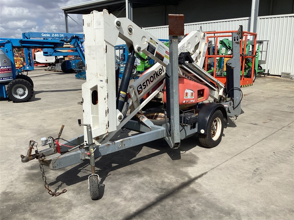 <p>2019 Snorkel MHP13AT V2 Single Boom Lift Trailer</p>