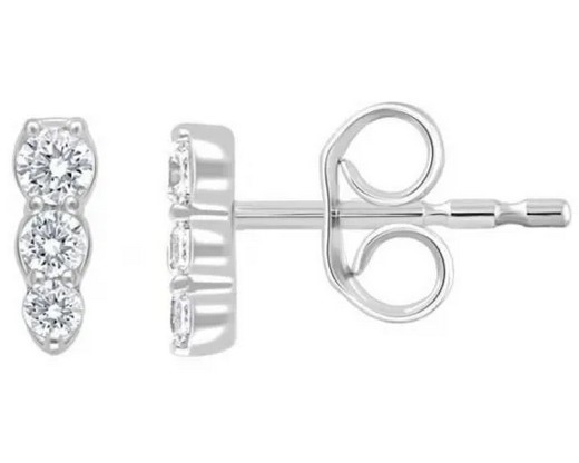 9K WHITE GOLD 0.16ct F VS LAB DIAMOND STUD EARRING S LGER-61311-016