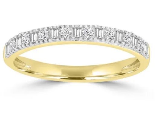 9K Yellow GOLD 0.20CT HI I1 DIAMOND RING