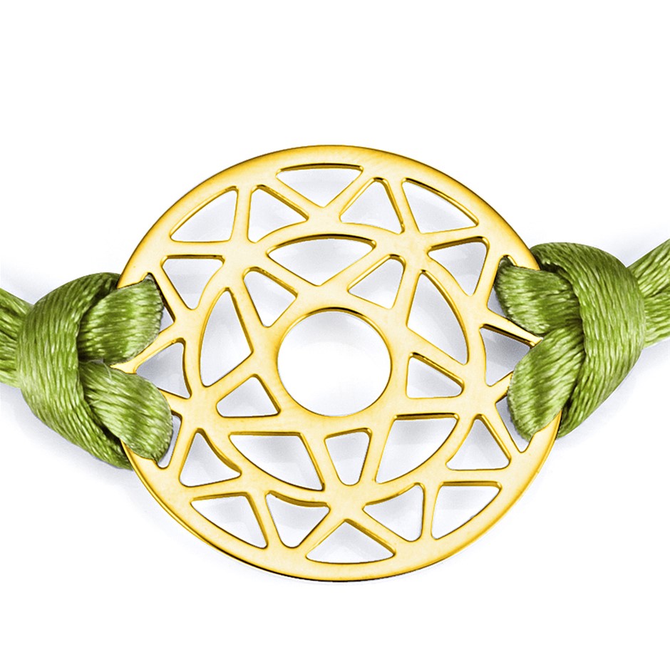 Solid 925 Sterling Silver & Gold  Plated Chakra Bracelet - Heart Chakra