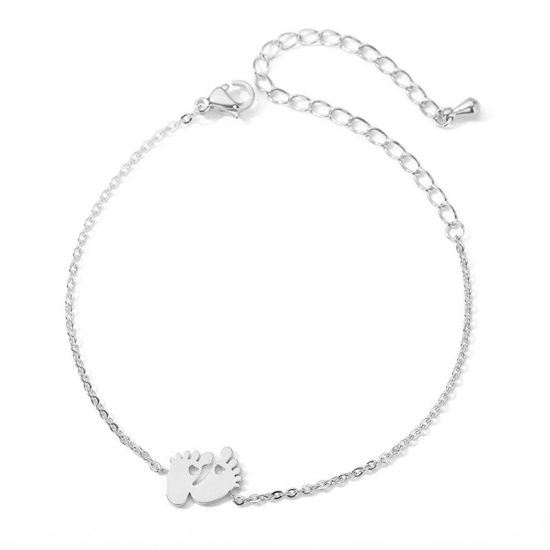 Cute Minimalist Footprints Bracelet