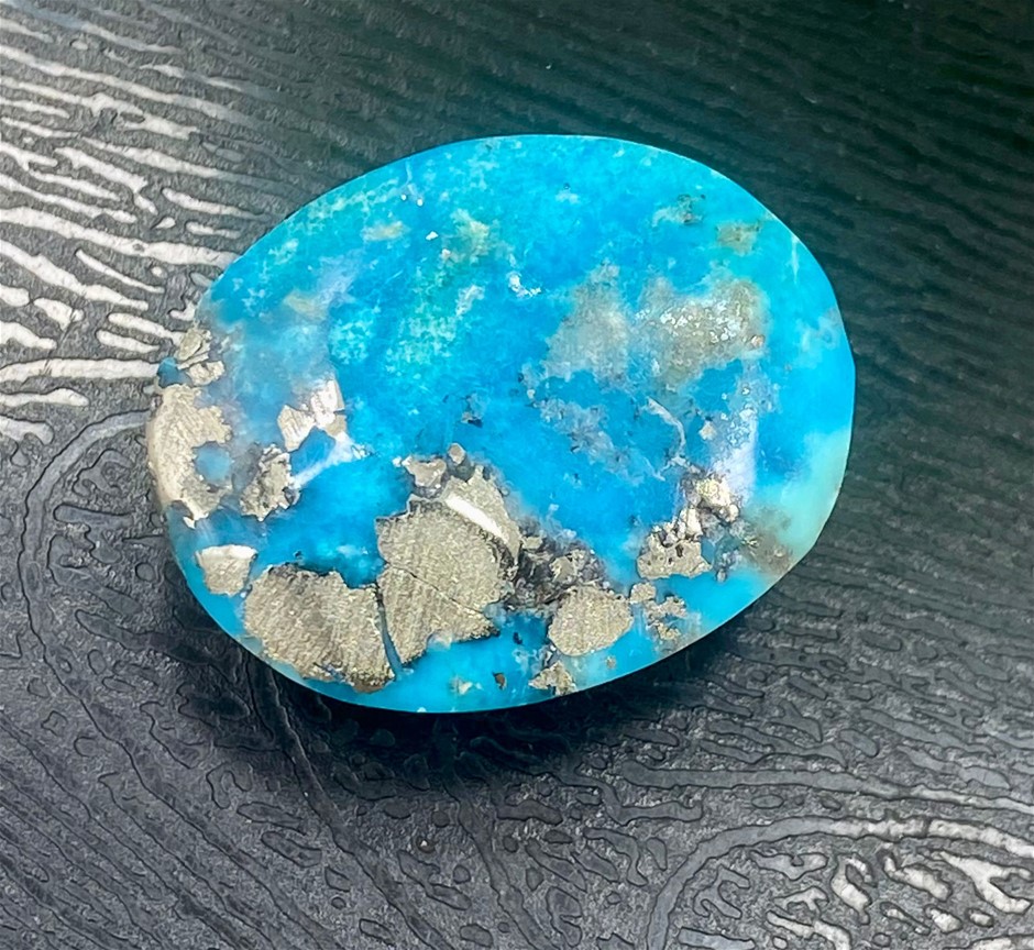 34.85 CT Quality Natural Pyrite Turquoise