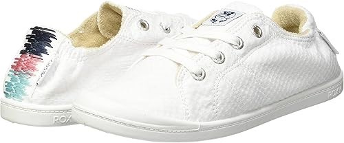 ROXY Women's Bayshore III Slip-On Sneaker, Size US6.5 / EU36.5, Colour: Whi