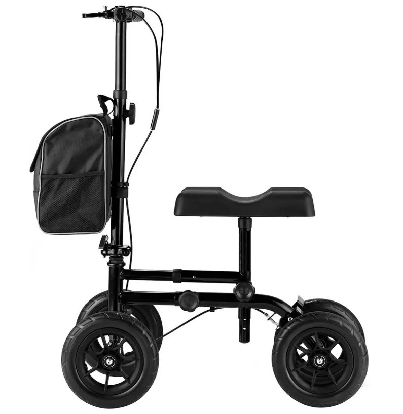 ALTUS All Terrain Knee Walker Scooter with 10 Inch Wheels, Black.