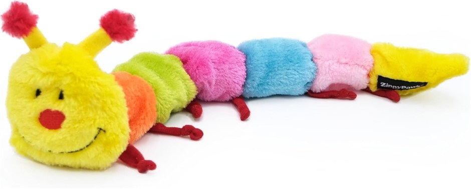 2 X ZIPPYPAWS Caterpillars Large With Squeakers, 20 X 7.5cm.