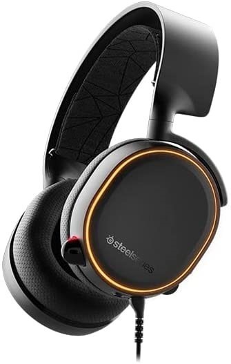 STEELSERIES Arctis 5 2019 Edition Wired Gaming Headphones, Black, 61504. NB
