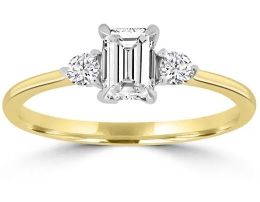 9K Yellow GOLD 0.50CT HI I1 DIAMOND RING