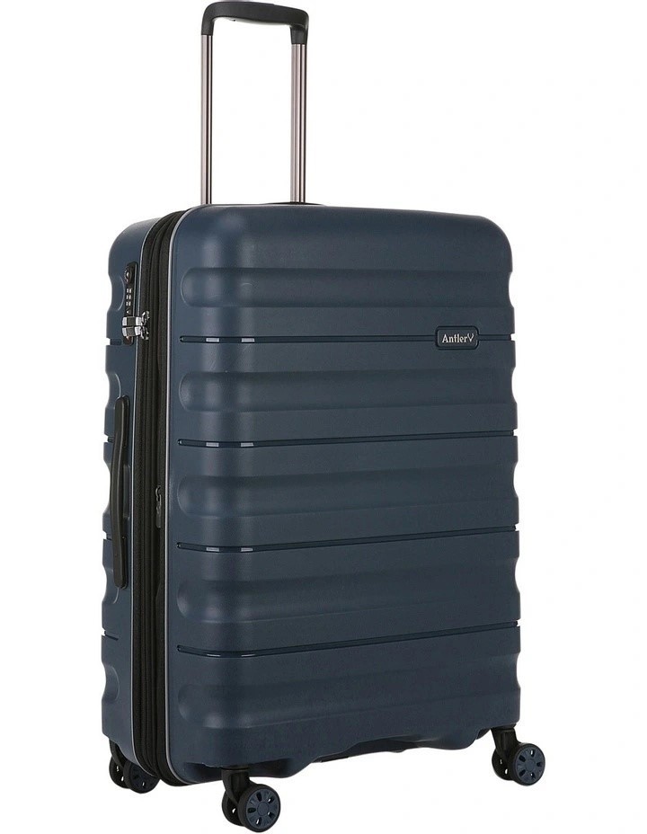 ANTLER Juno 2 Hardside 80cm Suitcase Large Luggage, Navy