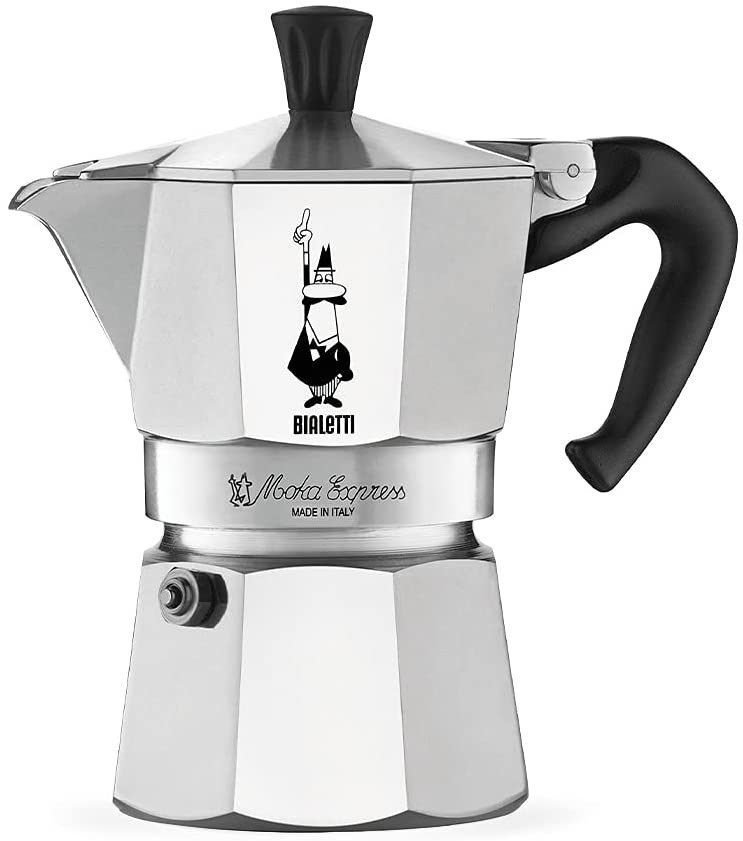 BIALETTI Moka Express Coffee Maker, Aluminium, 1 Cup Capacity.