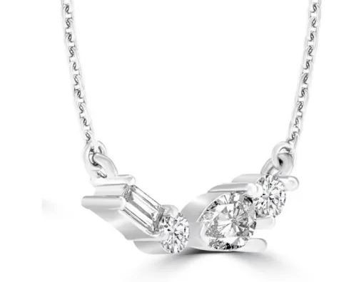 9K WHITE GOLD 0.16ct HI I1 DIAMOND BRACELETUE TOPAZ RING