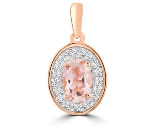 9K RSE GLD 0.10CT HI I1 DIAMOND MOROSE GOLDANITE PT