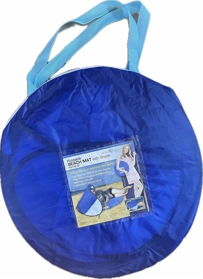 3 x SENSE Foldable Beach Mat With Shade, Model TS-14270.