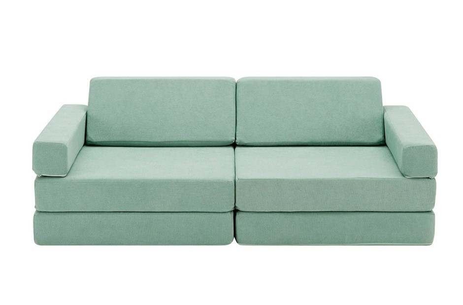 OVELA 14 Piece Modular Double Kids Play Sofa (Sage Green)