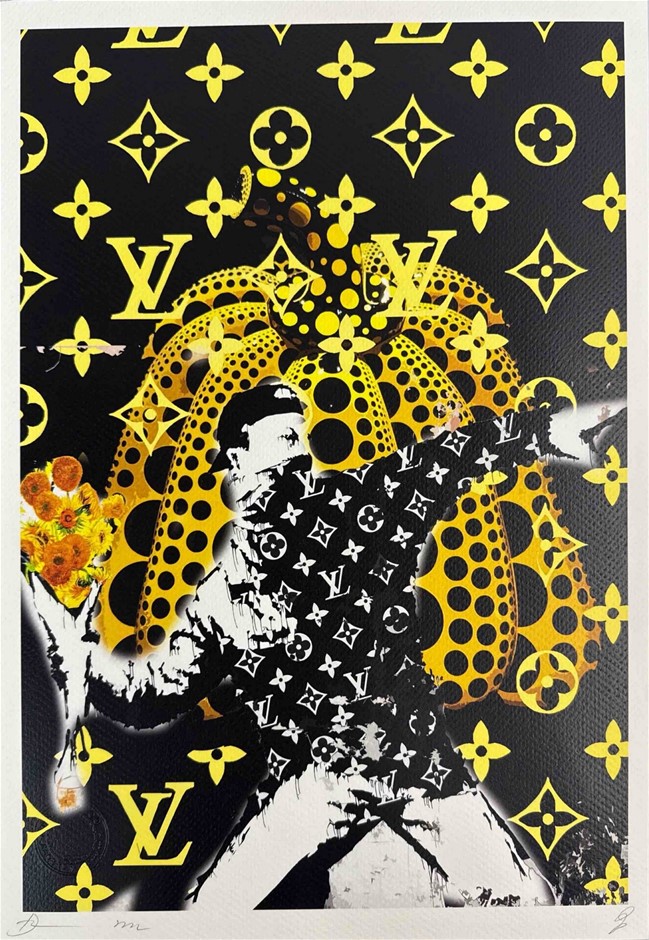 Death NYC Signed Street Art "Flower Bomber/LV Style" Artist Proof