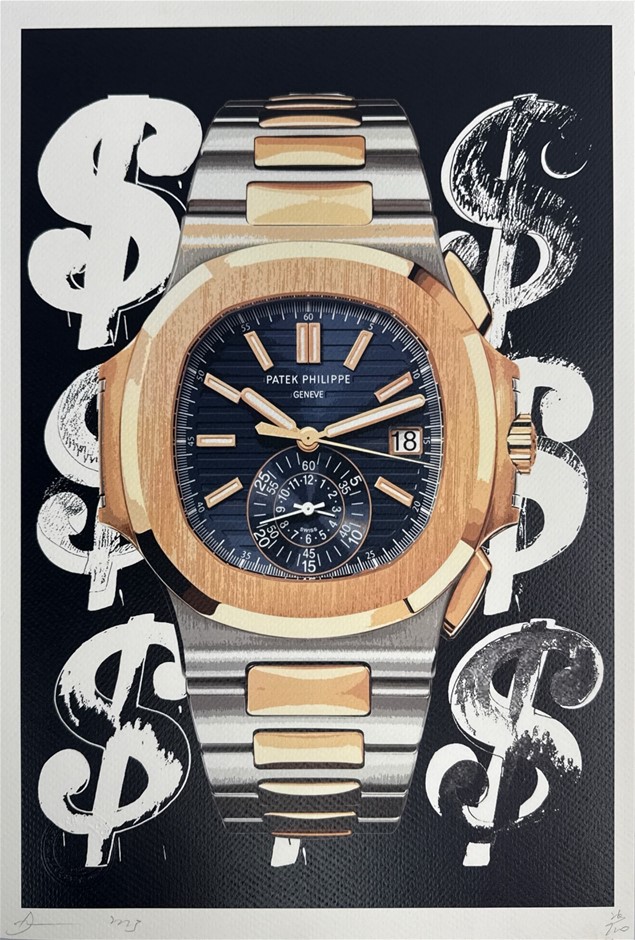 Death NYC Signed Street Art Print "Patek Watch/$$ Style" Limited Edition