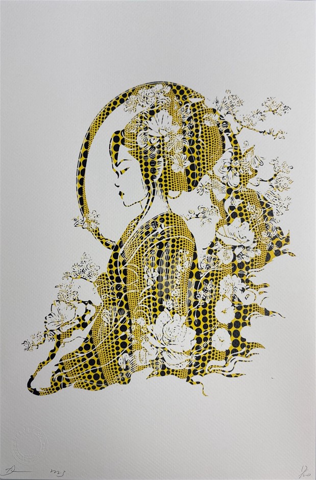 Death NYC Signed Street Art Print "Geisha Girl Style" Limited Edition