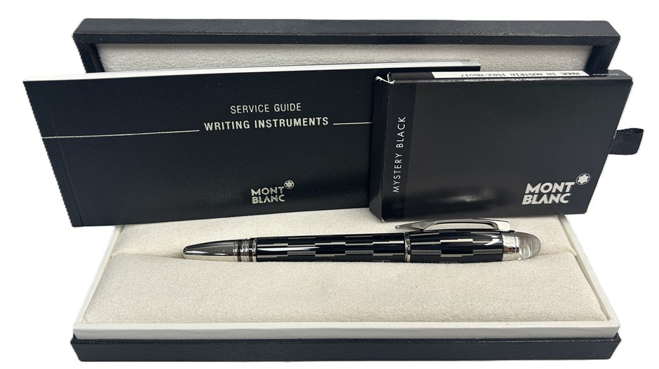 MONT BLANC StarWalker Black Mystery Fountain Pen in Box