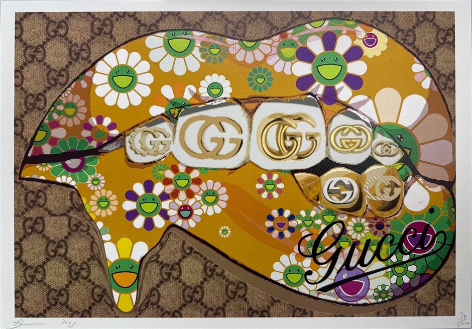 Death NYC Signed Street Art Print "GG/Hot lips Style" Limited Edition