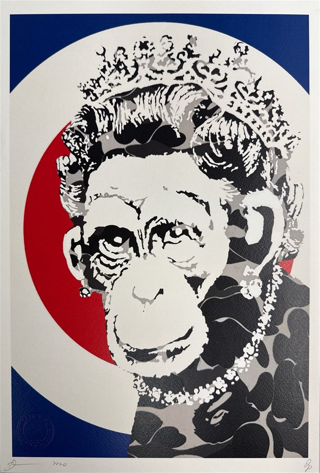 Death NYC Signed Street Art Print "Queen Monkey Style" Artist Proof