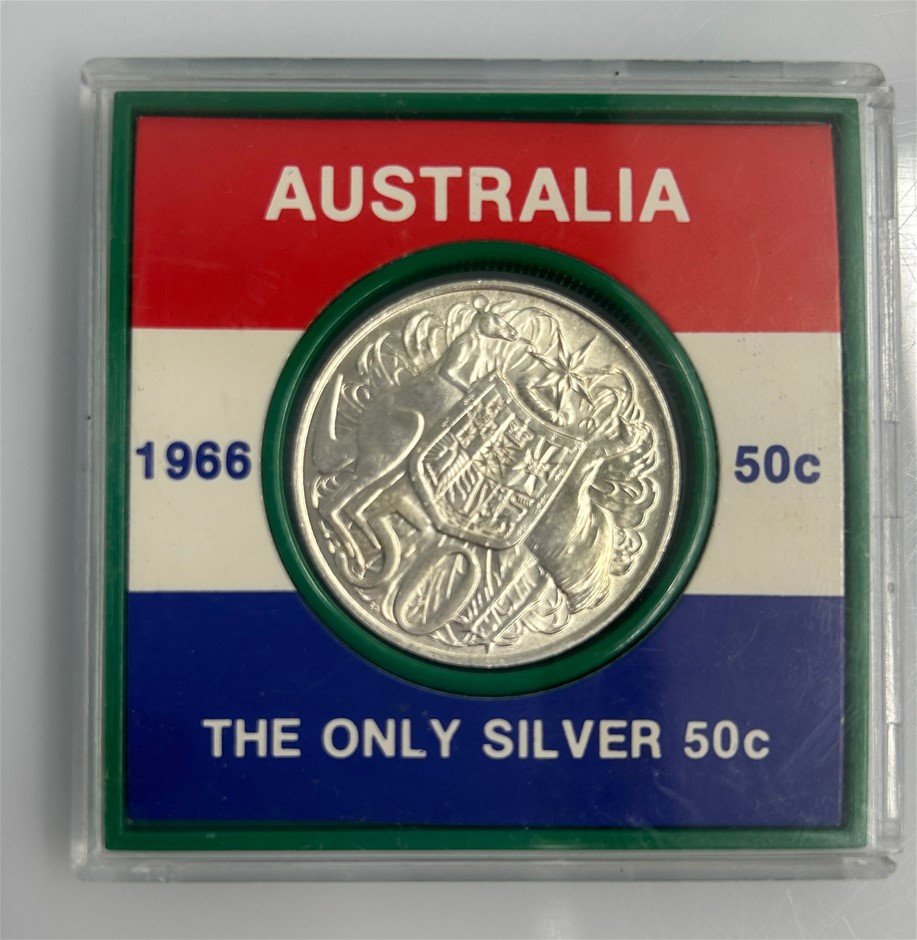 Uncirculated 1966 Australian 50 Cent Coin