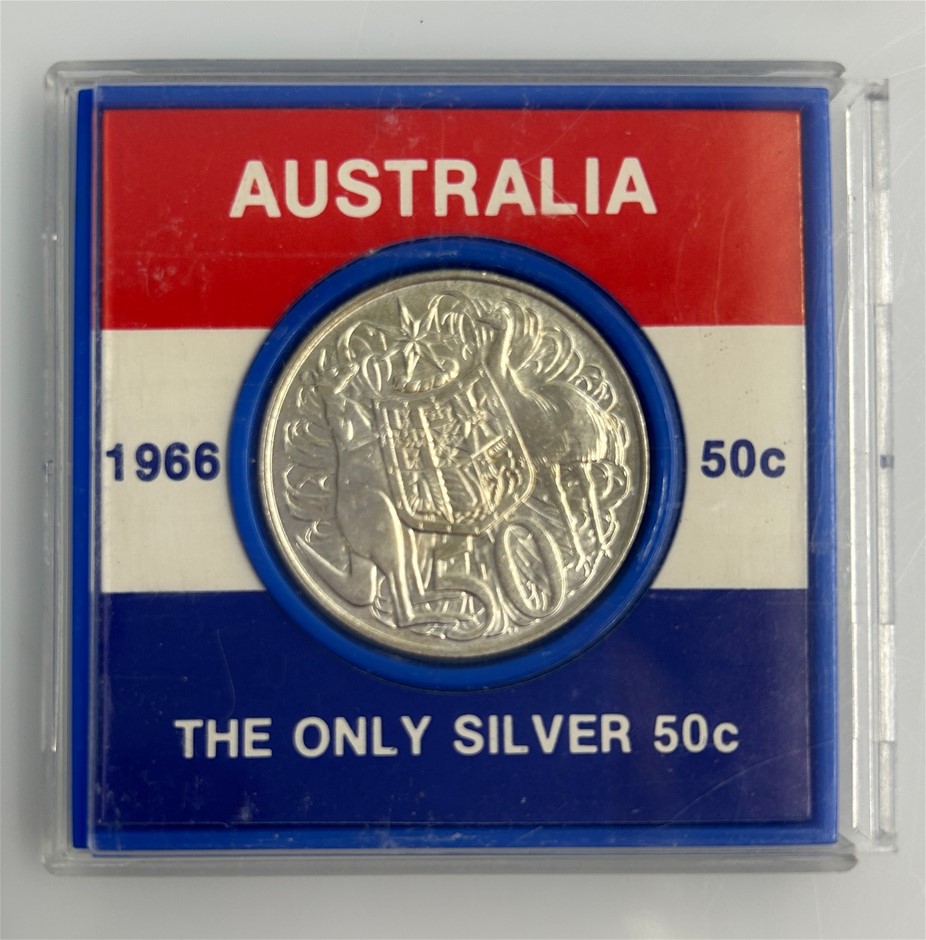 Uncirculated 1966 Australian 50 Cent Coin