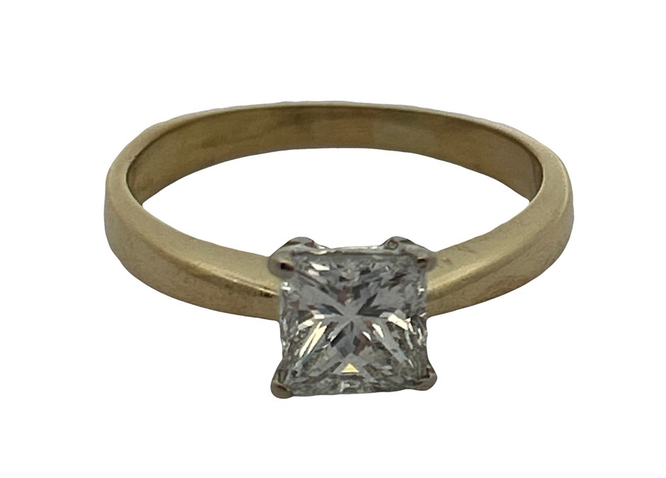 18ct Yellow Gold 1.00ct Diamond Solitaire Ring