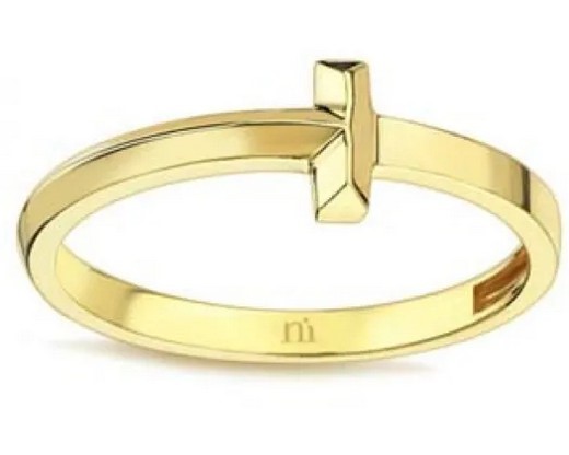 9K Yellow Gold BAR RING