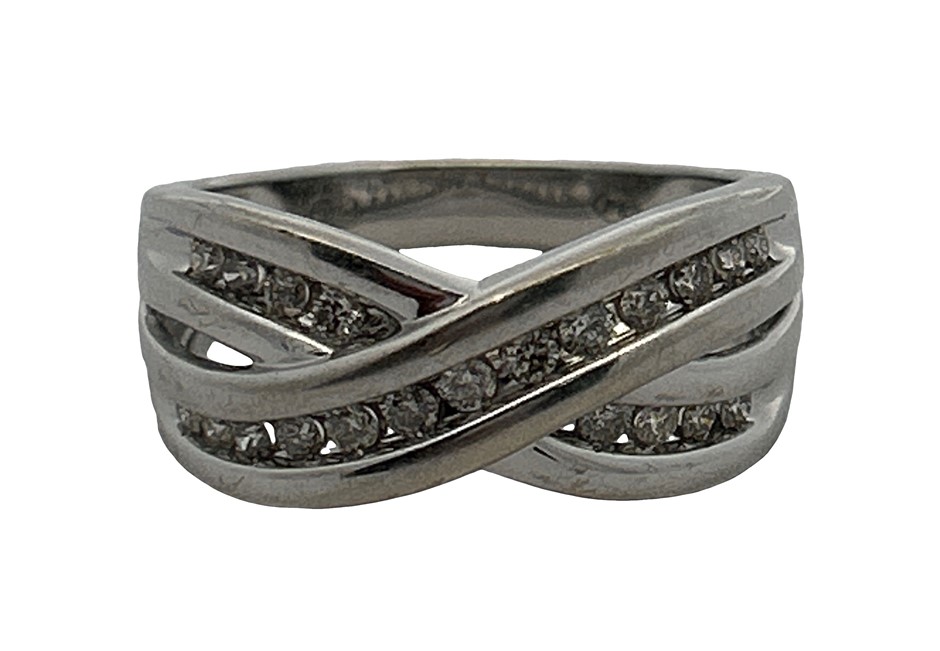 9ct White Gold 0.42ct Diamond Ring