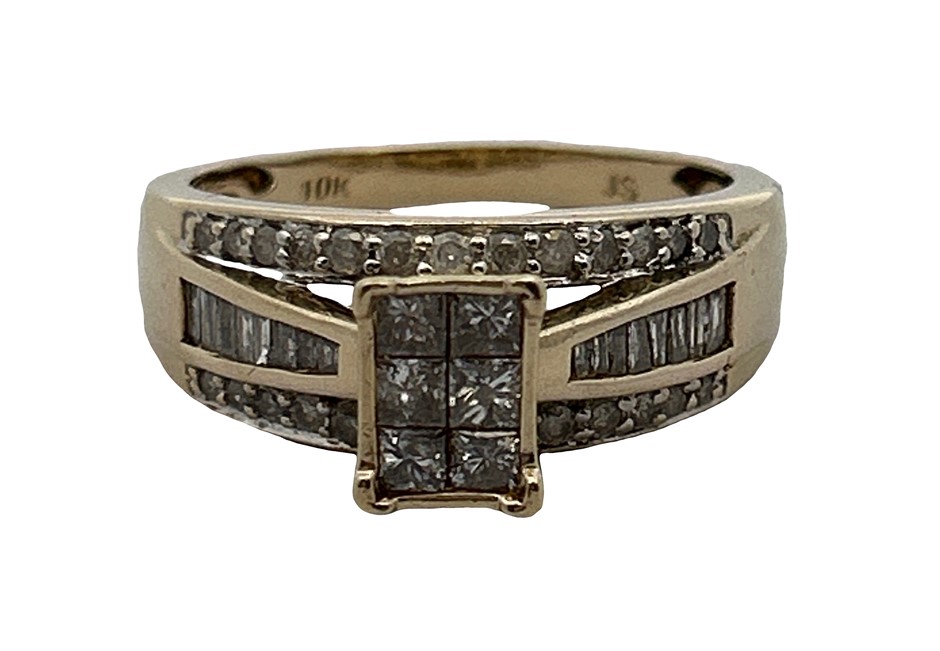 10ct Yellow Gold 0.84ct Diamond Ring