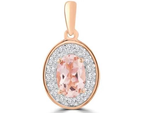 9K RSE GLD 0.10CT HI I1 DIAMOND MOROSE GOLDANITE PT