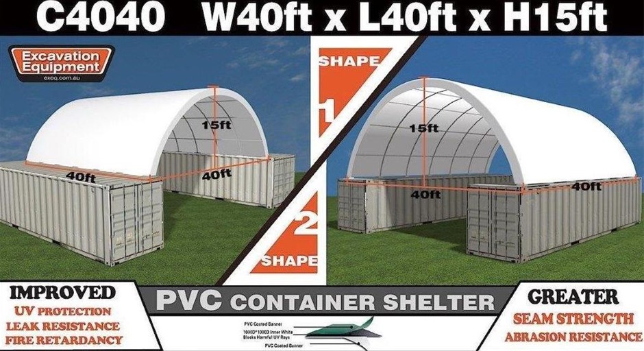 Heavy duty 40ft Container Shelter Unused)