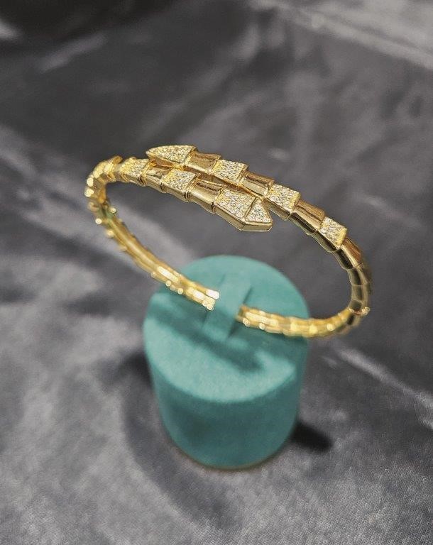 24k Solid Yellow Gold Filled bangle -(stamped 24k)