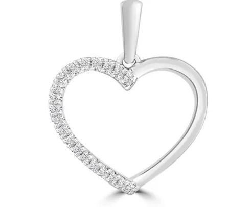 9K WHITE GOLD 0.06CT HI I1 DIAMOND PENDANT
