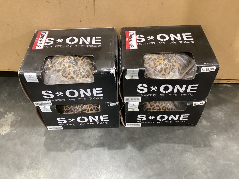 Small Leopard Matte S1 Lifer Helmet x 4