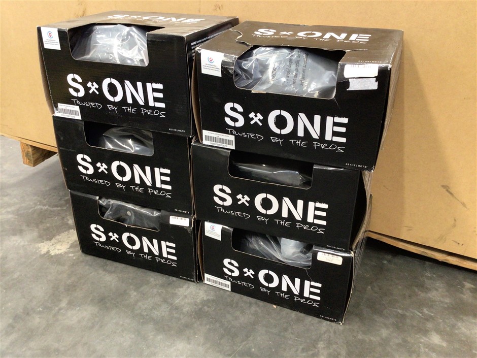 Large Black Gloss S1 Lifer Helmets x 6