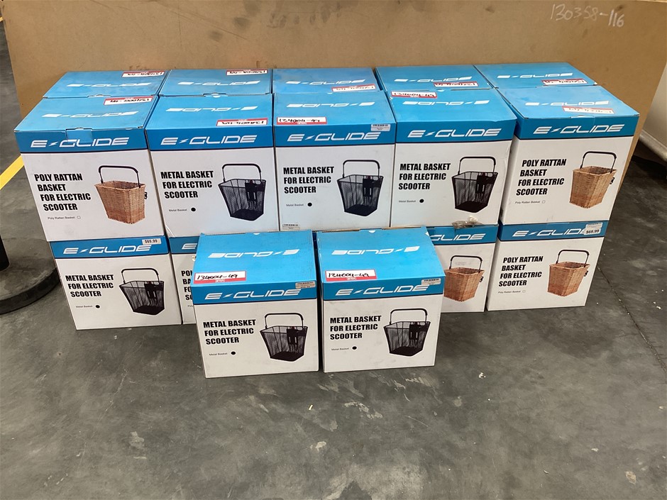 Black Metal Electric Scooter E Glide Basket x 22