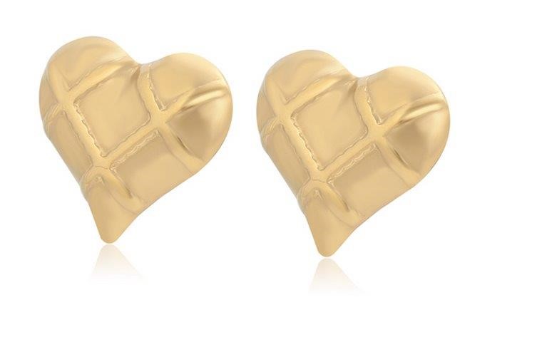 18K Solid Yellow Gold Filled Earring -(stamped 18K)-Warranty Quality