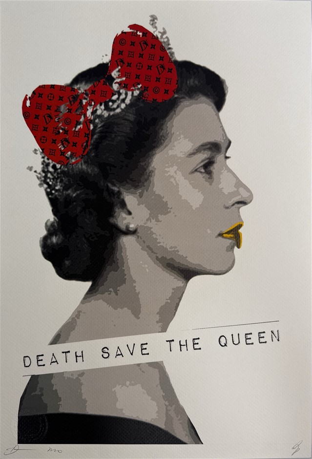 Death NYC Signed Street Art Print "Death Save the Queen Style" Artist Proof