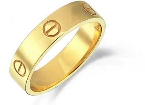 9K Yellow Gold LOCK RING