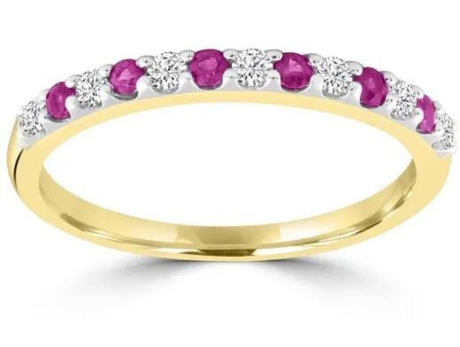 9K Yellow Gold 0.06ct HI SI DIAMOND TSAVORITE RING