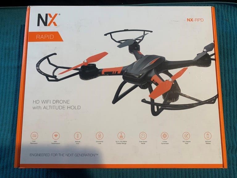 New in Box NX Rapid HD Wi-Fi Drone with Altitude Hold - Qty 1