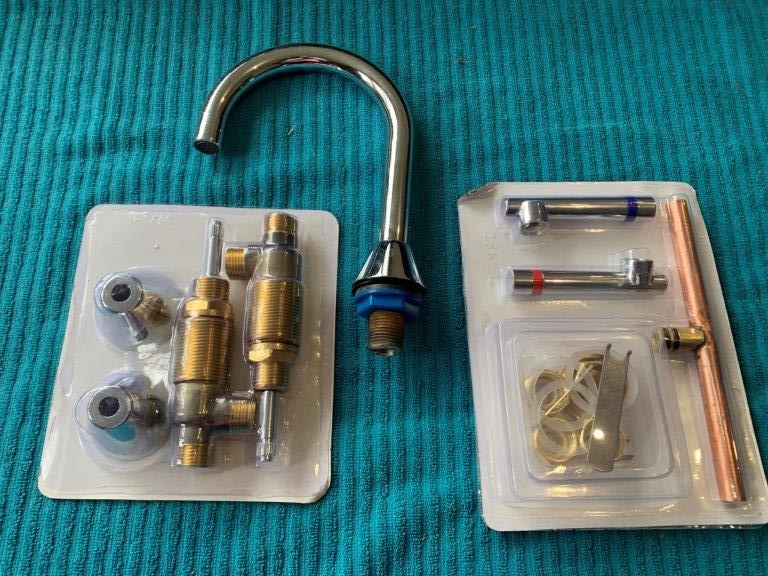 New in Box Coroma Piperita Lever Basin Set, Brass, Chrome Finish - Qty 1