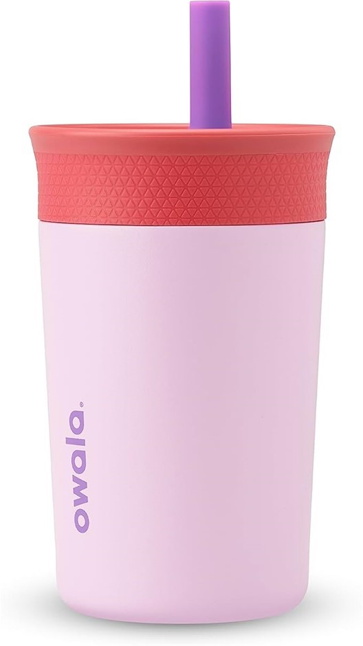OWALA Kids Insulation Stainless Steel Tumbler with Spill Resistant Flexible