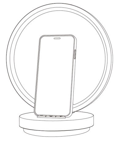 KOGAN Bedside Lamp with 15w Wireless Charge Holder