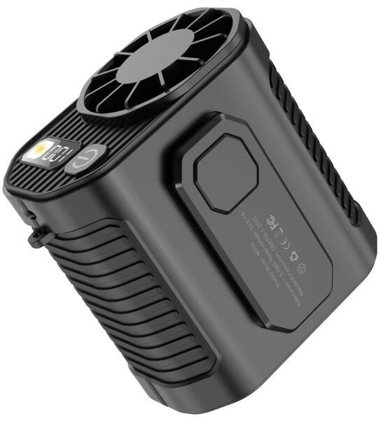 Portable Waist Fan with Power Bank, Black