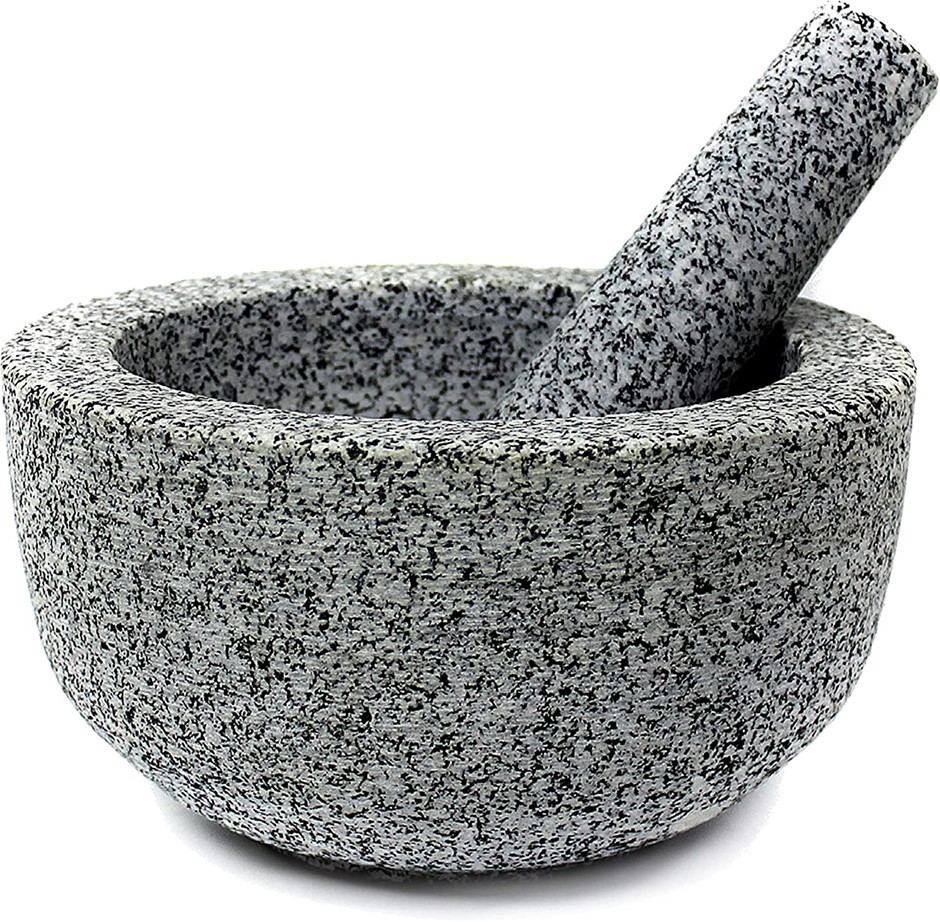 CLASSICA Granite Mortar and Pestle, 20 cm Grey.