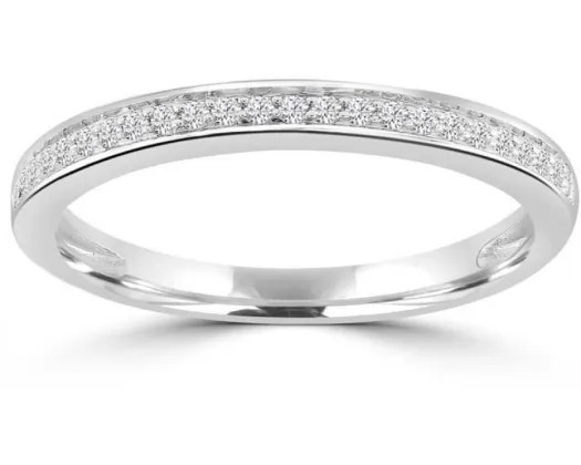 9K WHITE GOLD 0.15CT HI I1 DIAMOND RING