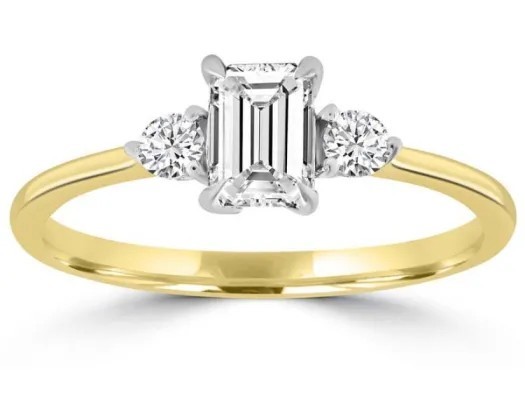 9K Yellow GOLD 0.50CT HI I1 DIAMOND RING