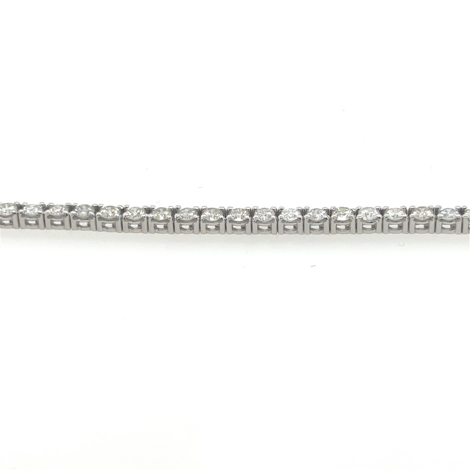 3.50ct Sixty Four Round Stones Dia. Tennis Bracelet 18K White Gold